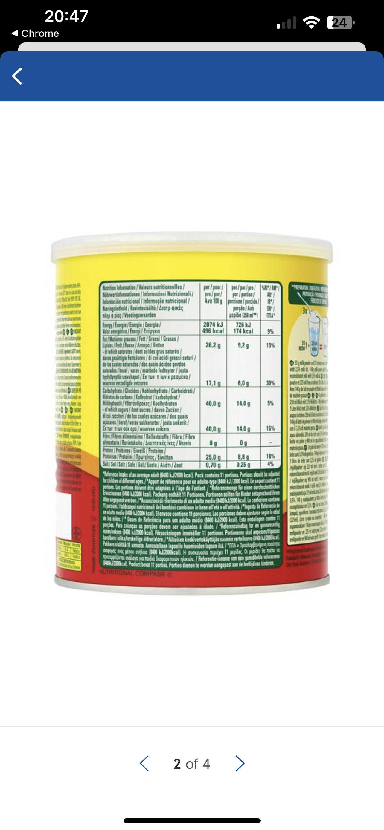 Nido Instant Full Cream Milk Powder Tin 400g